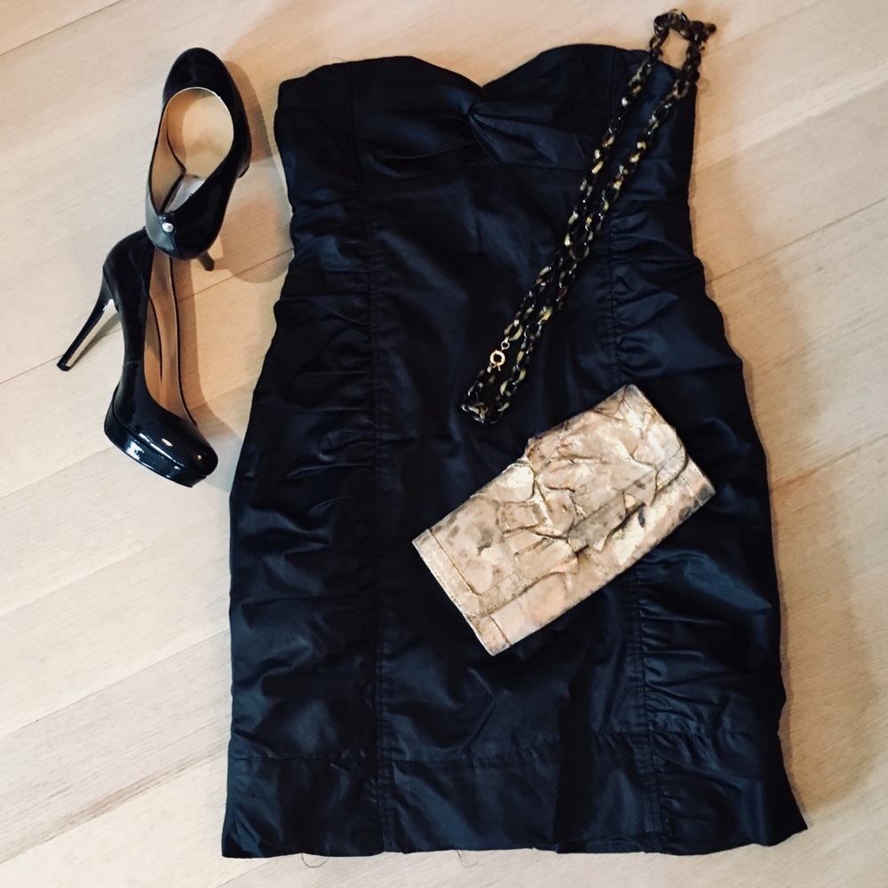 Nanette Lepore Siren Black Strapless Dress